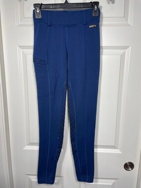 Kerrits Fleece Lined Leggings Tight Small Blue Outdoor Activewear Horse Riding